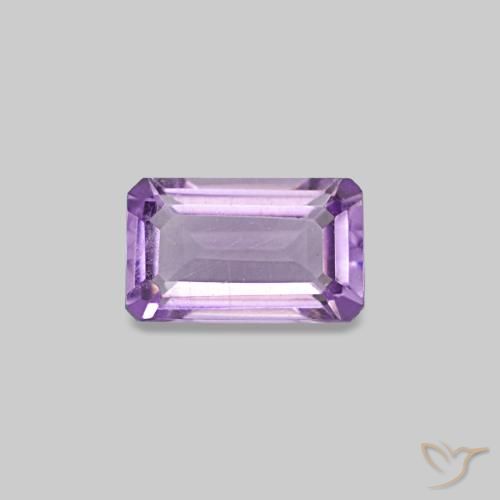 Ametista Violeta rosado Natural 0.27ct, Corte Esmeralda, VS