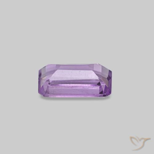 Ametista Violeta rosado Natural 0.27ct, Corte Esmeralda, VS