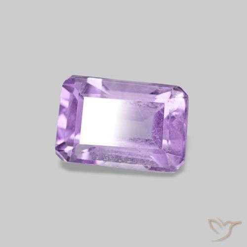 Ametista Violeta rosado Natural 0.62ct, Corte Esmeralda, VS