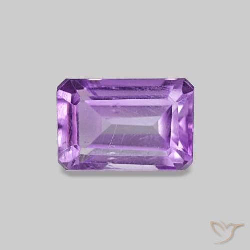 Ametista Violeta médio Natural 0.64ct, Corte Esmeralda, VS