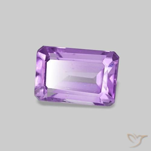 Ametista Violeta médio Natural 0.64ct, Corte Esmeralda, VS