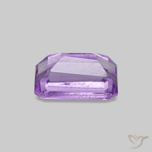 Ametista Violeta médio Natural 0.64ct, Corte Esmeralda, VS