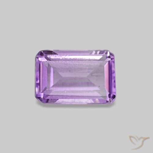 Ametista Violeta Rosado Médio Natural 0.53ct, Corte Esmeralda, VS