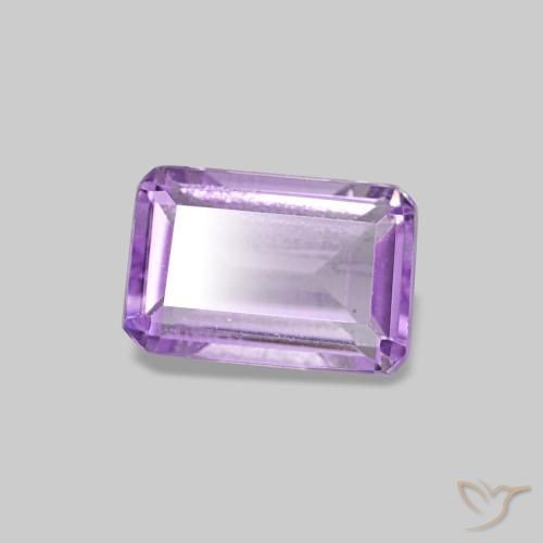 Ametista Violeta Rosado Médio Natural 0.53ct, Corte Esmeralda, VS
