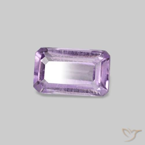 Ametista Violeta rosado claro Natural 0.28ct, Corte Esmeralda, VS