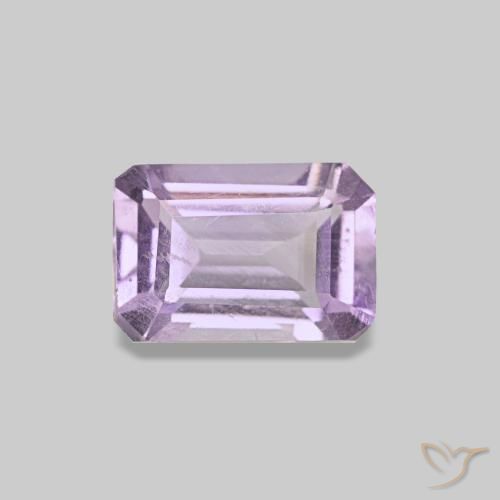 0.50ct Violeta rosado claro Ametista, Corte Esmeralda, VS