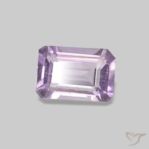 Ametista Violeta rosado claro Natural 0.50ct, Corte Esmeralda, VS