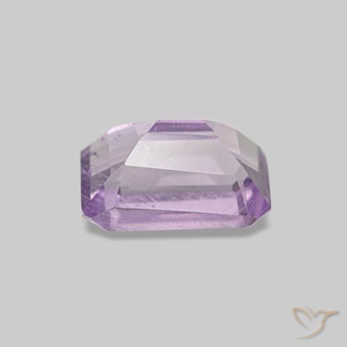 Ametista Violeta rosado claro Natural 0.62ct, Corte Esmeralda, VS