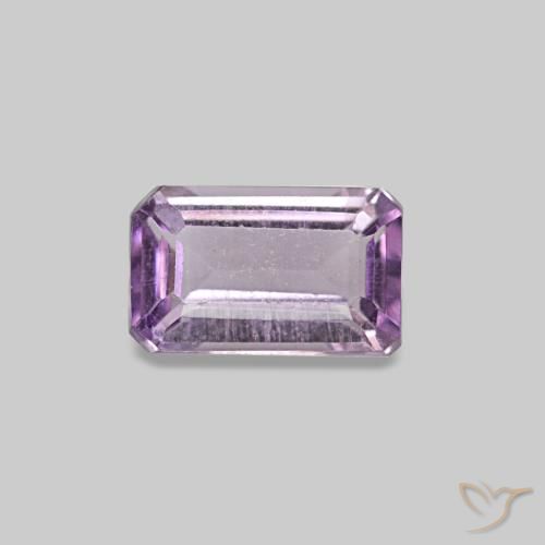 Ametista Violeta Claro-Médio Natural 0.29ct, Corte Esmeralda, VS-SI