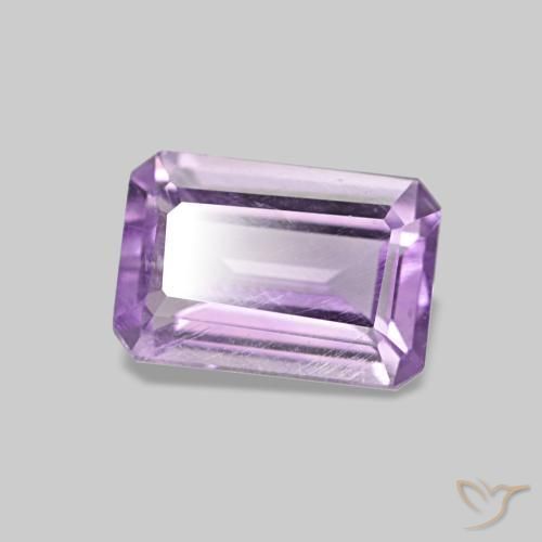 Ametista Violeta médio Natural 0.52ct, Corte Esmeralda, VS