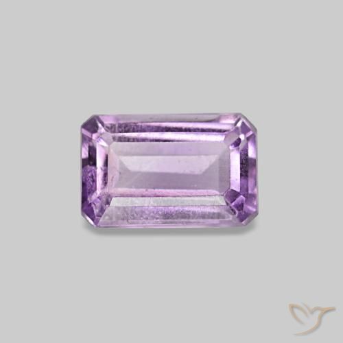 Ametista Violeta médio Natural 0.32ct, Corte Esmeralda, VS