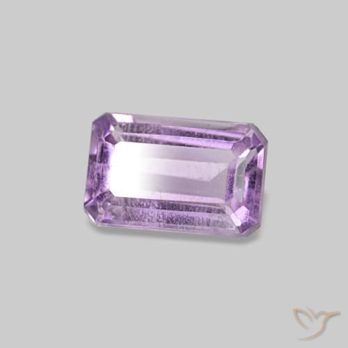 Ametista Violeta médio Natural 0.32ct, Corte Esmeralda, VS