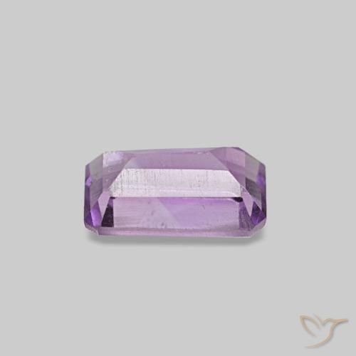 Ametista Violeta médio Natural 0.32ct, Corte Esmeralda, VS