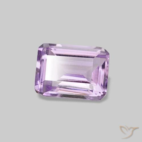 Ametista Violeta médio Natural 0.43ct, Corte Esmeralda, VS