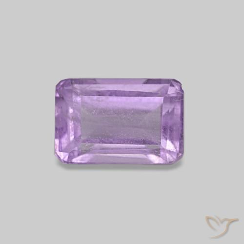 Ametista Violeta rosado Natural 0.62ct, Corte Esmeralda, VS