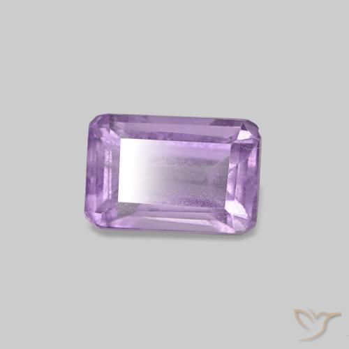 Ametista Violeta rosado Natural 0.62ct, Corte Esmeralda, VS