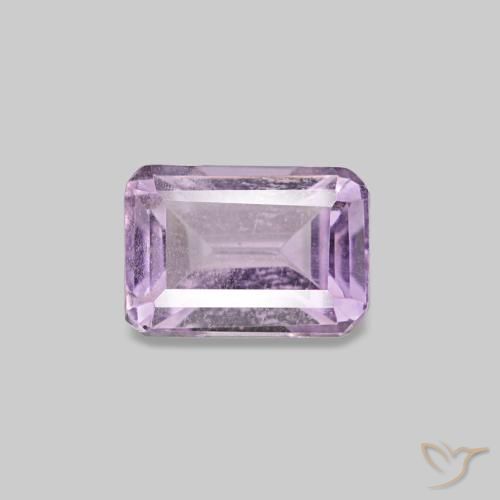 Ametista violeta natural 0,57ct, corte esmeralda, VS