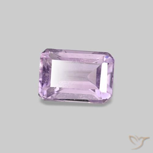 Ametista violeta natural 0,57ct, corte esmeralda, VS
