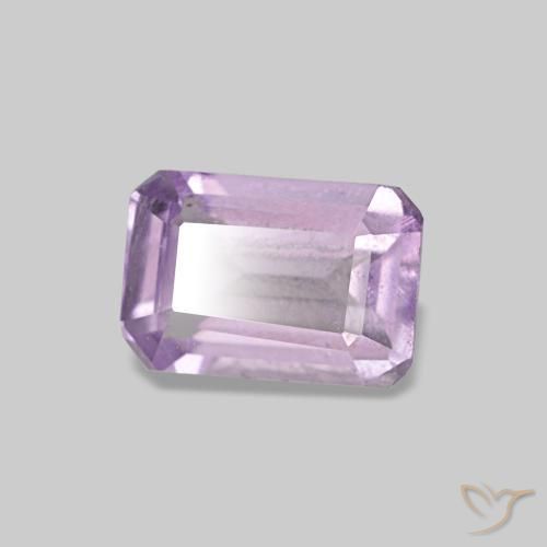 Ametista violeta natural 0,52ct, corte esmeralda, VS