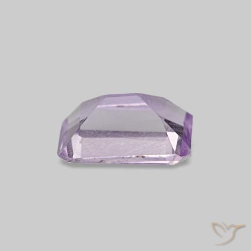 Ametista violeta natural 0,51ct, corte esmeralda, VS