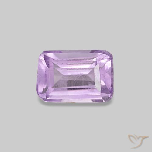 Ametista violeta natural 0,50ct, corte esmeralda, VS
