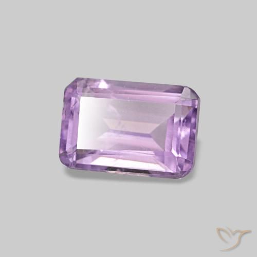 Ametista violeta natural 0,58ct, corte esmeralda, VS