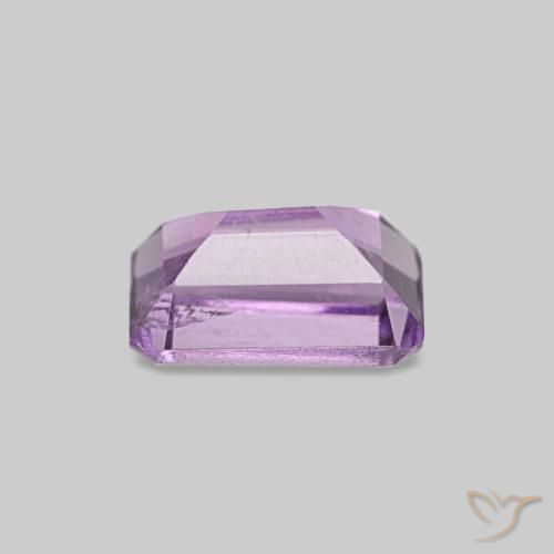 Ametista violeta natural 0,58ct, corte esmeralda, VS