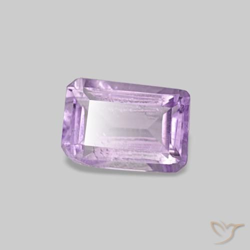 Ametista violeta natural 0,49ct, corte esmeralda, VS-SI