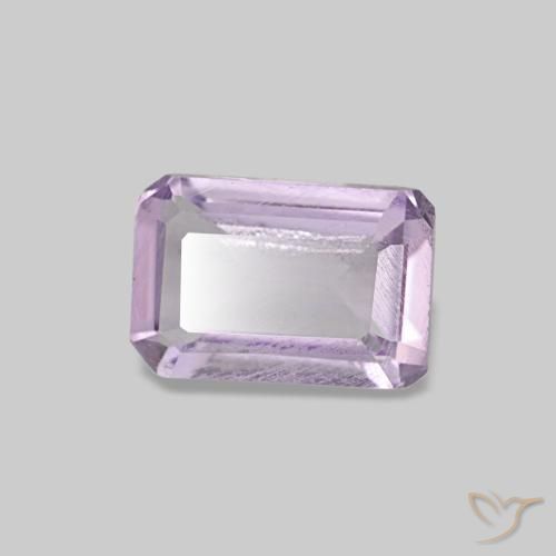 Ametista violeta natural 0,48ct, corte esmeralda, VS-SI