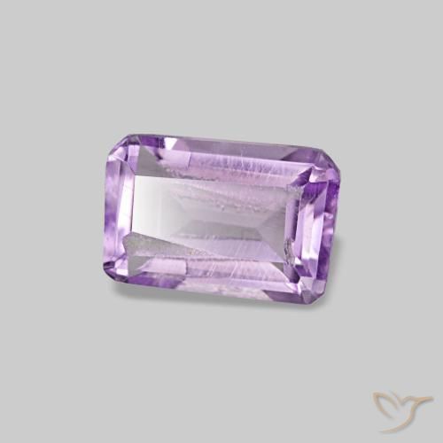Ametista violeta natural 0,44ct, corte esmeralda, SI