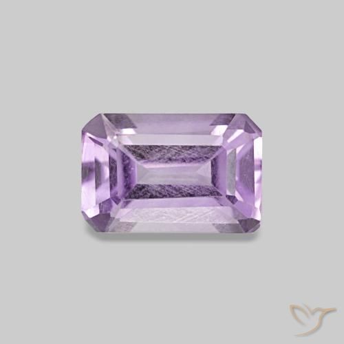 0.57ct Violeta claro Ametista, Corte Esmeralda, VS