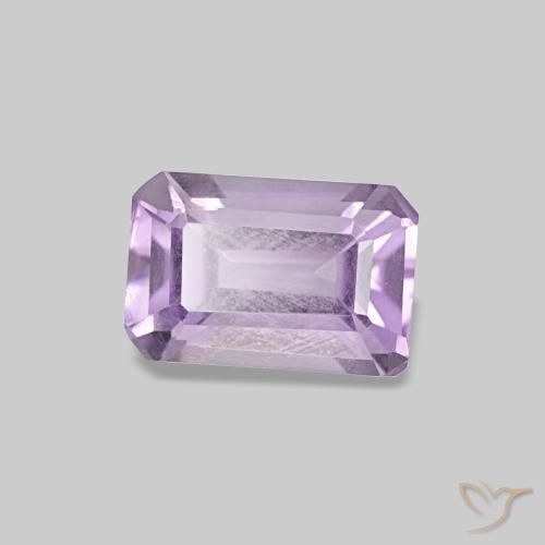 Ametista Violeta claro Natural 0.57ct, Corte Esmeralda, VS