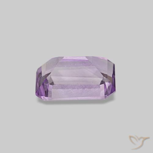 Ametista Violeta claro Natural 0.57ct, Corte Esmeralda, VS