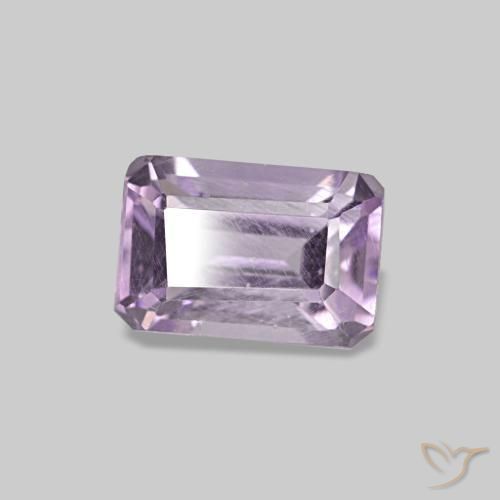 Ametista violeta natural 0,60ct, corte esmeralda, VS