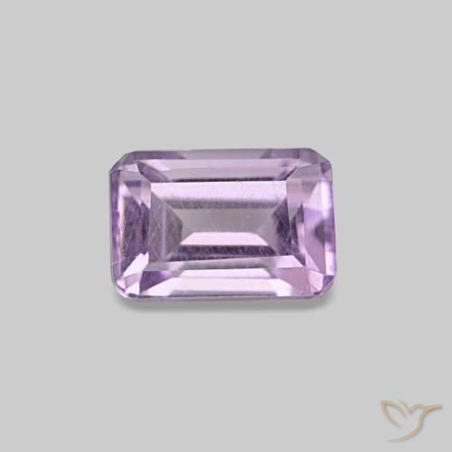 Ametista violeta natural 0,62ct, corte esmeralda, VS