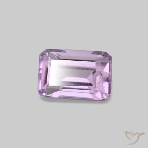 Ametista violeta natural 0,62ct, corte esmeralda, VS