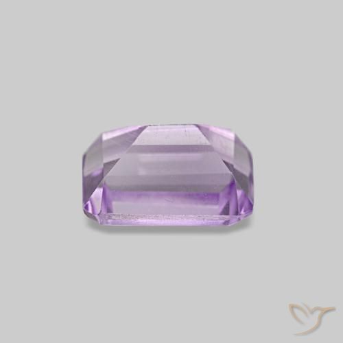 Ametista violeta natural 0,62ct, corte esmeralda, VS