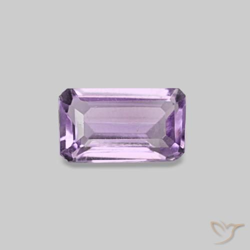Ametista violeta natural 0,24ct, corte esmeralda, VS-SI
