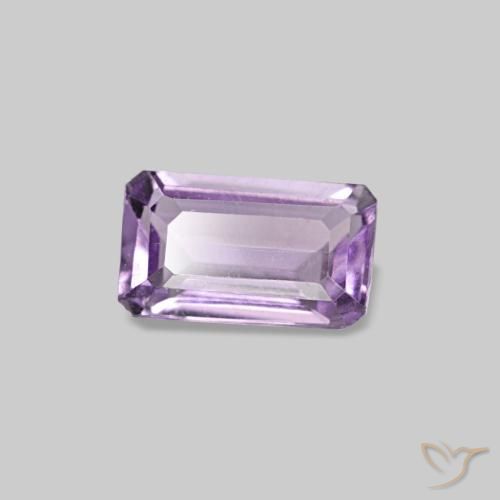 Ametista violeta natural 0,24ct, corte esmeralda, VS-SI