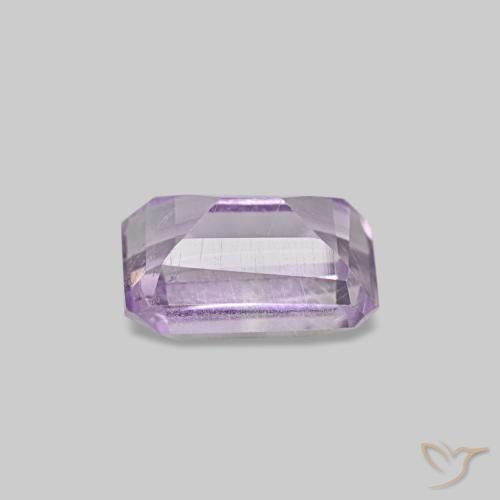 Ametista violeta natural 0,63ct, corte esmeralda, VS-SI