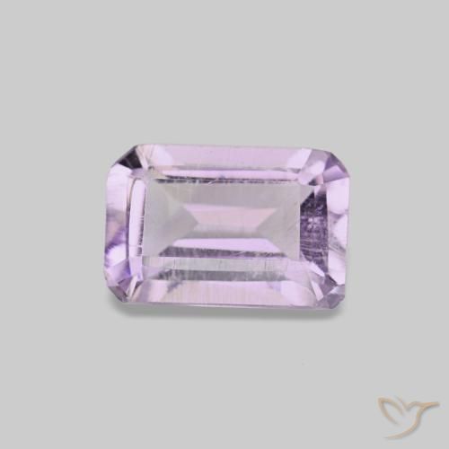 Ametista violeta natural 0,51ct, corte esmeralda, VS