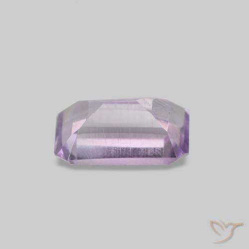 Ametista violeta natural 0,51ct, corte esmeralda, VS