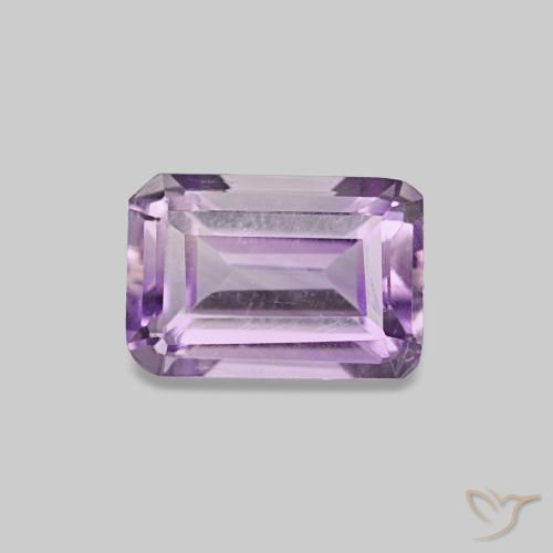 Ametista violeta natural 0,58ct, corte esmeralda, VS