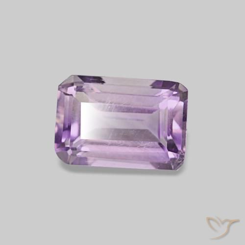 Ametista violeta natural 0,58ct, corte esmeralda, VS