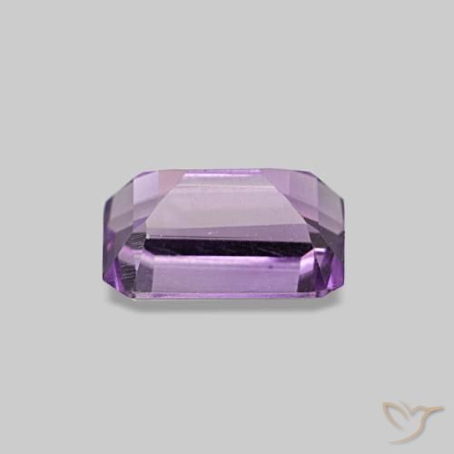 Ametista violeta natural 0,58ct, corte esmeralda, VS