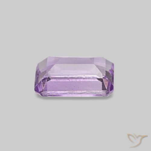 Ametista violeta rosado claro natural 0,32ct, corte esmeralda, VS