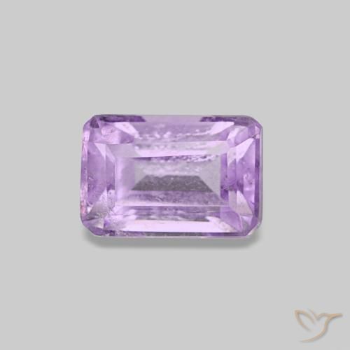0.62ct violeta claro ametista, corte esmeralda, VS-SI