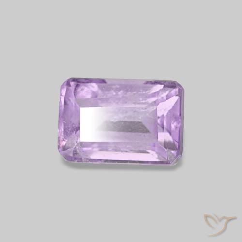 Ametista violeta claro natural 0,62ct, corte esmeralda, VS-SI