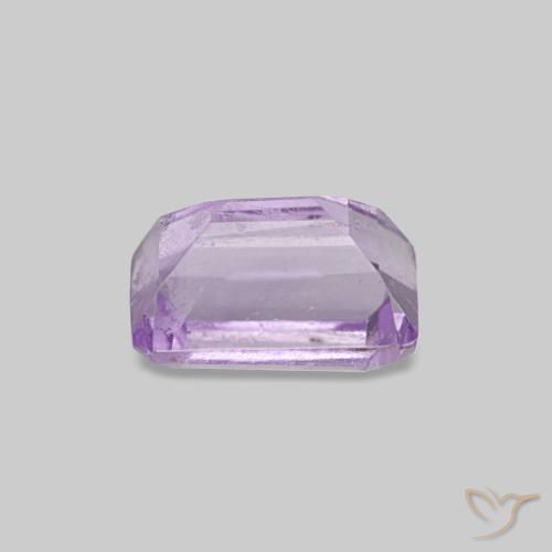 Ametista violeta claro natural 0,62ct, corte esmeralda, VS-SI