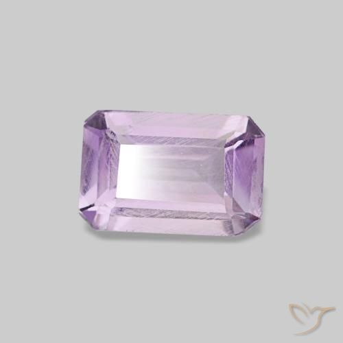 Ametista violeta médio natural 0,44ct, corte esmeralda, VS-SI